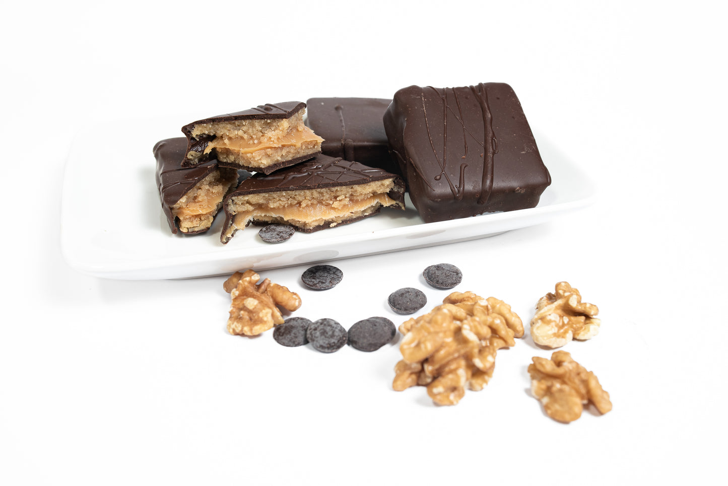 Caja de alfajores de nuez y manjar